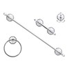 MODONA 24" Double Towel Bar - White Porcelain & Chrome