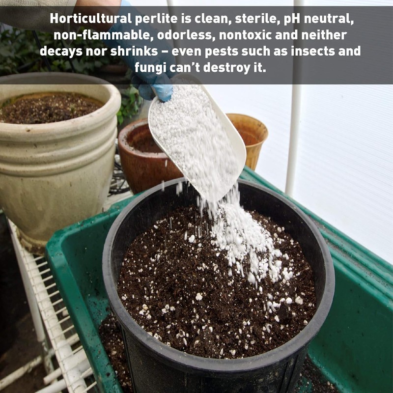 PVP Industries Organic Perlite Planting Soil Additive, White, 4-Cubic Feet