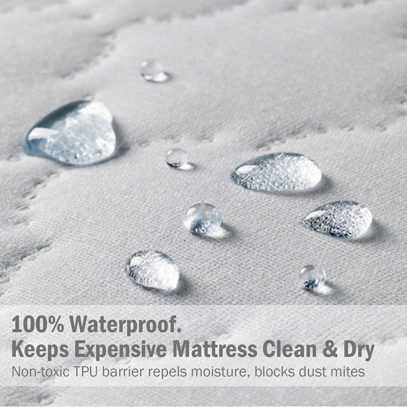 Luxury Nights Waterproof Mattress Protector 100% Cotton 40cm Extra Deep