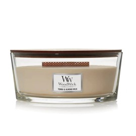 WoodWick Ellipse Candle, Tonka & Almond Milk, 16 oz.