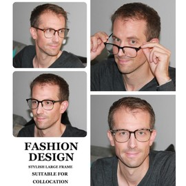 Eyekepper 4-Pack Progressive Multifocus Reading Glasses Blue Light Blocking for Women Men No Line Multifocal Readers，+2.50