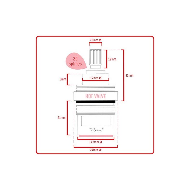 Perrin & Rowe Etruscan Kitchen Tap Replacement (9.1345, 9.1346) Valve