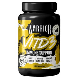 Warrior Vitamin D3 Tablets 4000 IU 60 Day High Strength Supplement