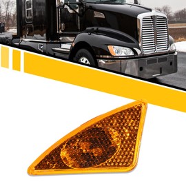Sterlix Front Side Marker Light for Kenworth T660 T600 T370 T270 T170 2008-2017 [LED Bulbs] Amber Turn Signal Lights Corner Lights Lamps OE Replaces Passenger Right Side
