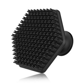 VWMYQ Silicone Face Scrubber for Men, Gentle Exfoliator Pad & Massager, Facial Cleansing Brush Silicone Face Wash Brush Removes Dead & Dry Skin (Black)