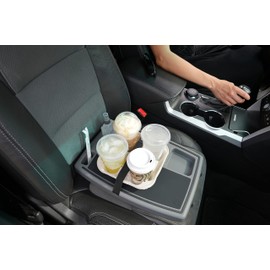 STUPID Car Tray: Ultimate Car Accessory and Original Portable Seat Leveling Tray - Includes 2 12" Elastic Cargo Straps and Quick-Release Seat Anchor - Grippy Ring and Feet - Dark Moon