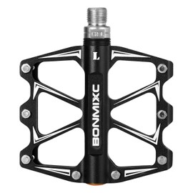 Bonmixc Mountain Bike Pedals 9/16 Cycling Four Pcs Sealed Bearing Pedals