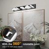 Matte Black Modern Acrylic LED Bathroom Vanity Light Fixtures 5