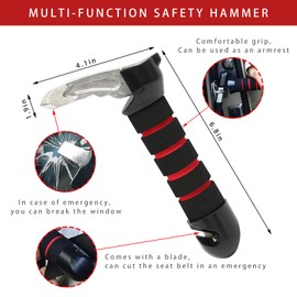 ARTICHIC 3 in 1 Car Door Handle for Elderly Portable Car Auto Assistor with Window Breaker and Seat Belt Cutter Provides Easy Sit Stand Support for Seniors 2 Pack