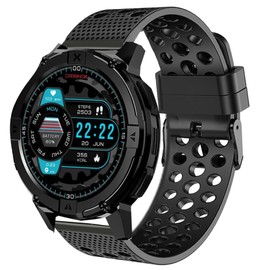 Lamshaw Compatible for Carbinox X-Ranger Bands, Silicone Replacement Wristbands Sport Strap with Metal Buckle Compatible with Carbinox X-Ranger, Vortex, Vesta Smart Watch (Black)