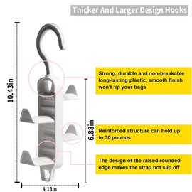 WUBAYI 2 Pack Space Saving Hangers, Purse Hangers for Closet Organiser, Handbag Hangers, Sturdy Hanging Closet Storage, Home Utensils