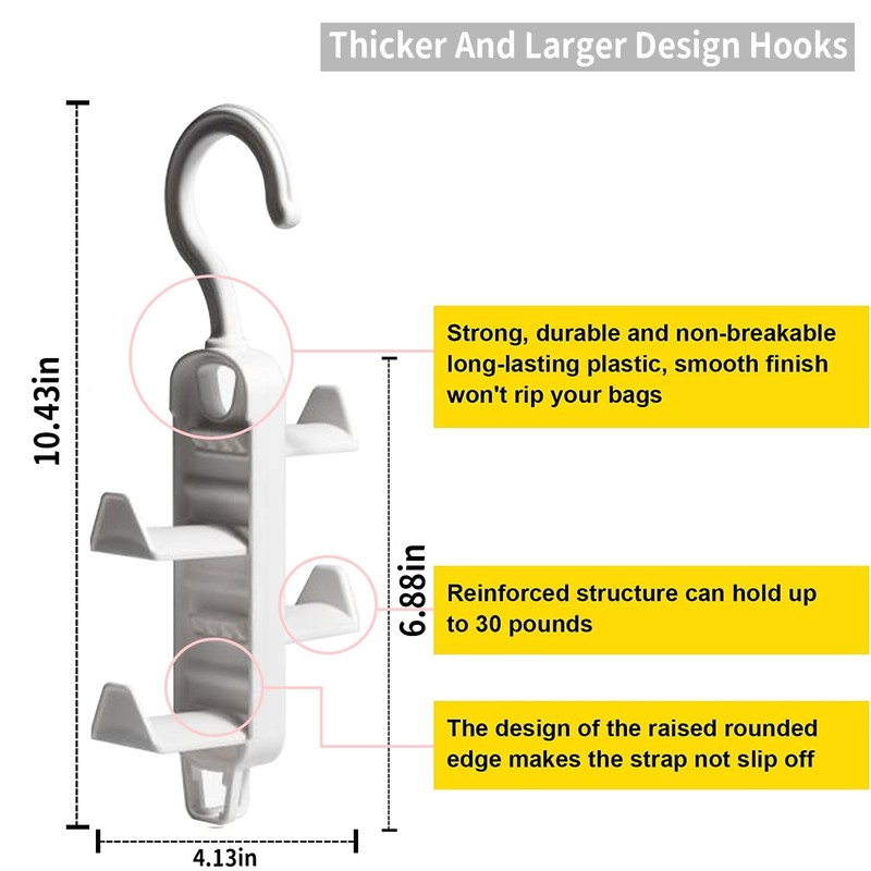 WUBAYI 2 Pack Space Saving Hangers, Purse Hangers for Closet