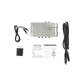 McDuory Amplifier with 4-Way Splitter Clear Up/Amplify Pixial Low Strength Signals to Up to 4 TVs Compatible with Most Passive Antenna and TVs