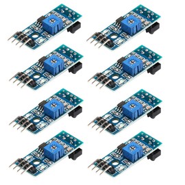 GERUI Pack of 8 TCRT5000 Infrared Reflector Sensor Modules, Digital Light Intensity Sensor Module, Six Wire Interface DC 3.3V-5V