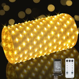 BEEWIN Fairy Lights Plug in,200LED 75.4FT Twinkle String Lights with Remote and Timer,8 Modes Waterproof Christmas Lights for Bedroom Indoor Outdoor Party Wedding Patio Garden Decor(Warm White)