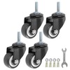 GXYY uoboeuq 1.5 Inch Swivel Caster Wheels PU 360 Degree
