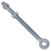 Swing Gate Long Eye Bolts Hinge + Nuts Adjustable Zinc