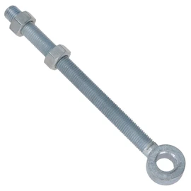 Swing Gate Long Eye Bolts Hinge + Nuts Adjustable Zinc Plated 16 x 200mm 1pc