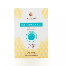 BeeAlive Pet Formula Plus with Glucosamine and Royal Jelly for Cats | Daily Supplement for Mobility Support with Honey, & Royal Jelly | Supports Health and Development of your Kitten