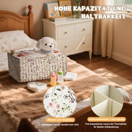 Lunriwis Changing Table Organiser, Baby Changing Table Organiser, Nappy Bag with Compartments and Handles, Newborn Baby Essentials, Gift Basket for Changing Children, Storage Basket for Changing Table