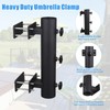 YZZHAJ Patio Umbrella Holder, Heavy Duty Adjustable Metal Sun Umbrella