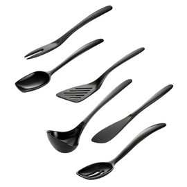 Hutzler 6 Piece Melamine Mini 7.5 Inch Cooking Utensil Set, Turquoise
