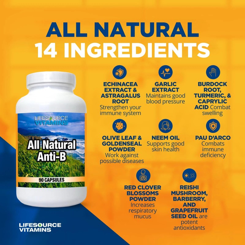 Vitamins All Natural Anti-B for Immune Support, 14 All Natural