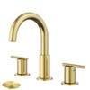 Bathroom Faucets for 3 Hole Sinks, Hurran 8 Inch Brushed