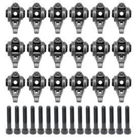 16Pcs LS1 Rocker Arms and Bolts w/Trunion Kit Compatible with GM LS2 LS6 LQ4 LQ9 LY5 LY6 LM7, 4.8L 5.3L 5.7L 6.0L LS Engine
