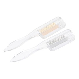 Peach Separator Separador de Pestañas Peine: Pincel de Pestañas Peine con Dientes Metálicos Mascara Separado Peach Cepillo de Cejas Pincel de Maquillaje Pincel 2Pcs
