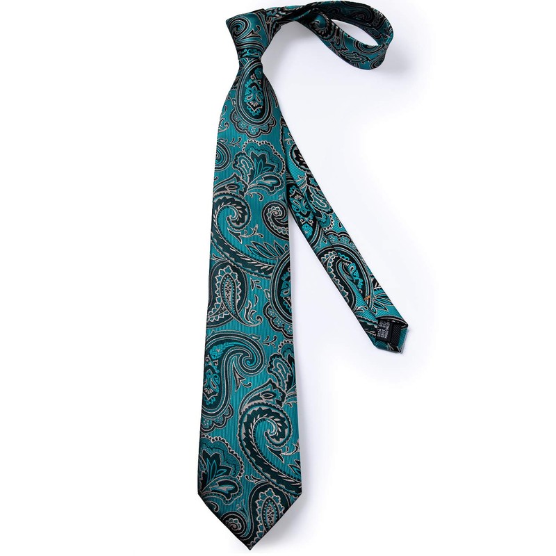 DiBanGu Conjunto de gemelos de seda para hombre con corbata