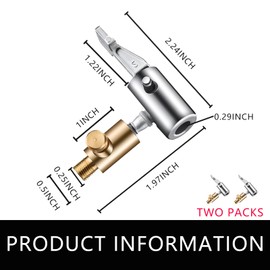 Jitrendo 2 Pcs Gold and Silver Air Chuck,Car Air Pump Connector,Lock Inflate Locking Air Chuck,Metal Lock On Air Chuck Tire Inflator Hose Adapter,Suitable for Most Car Models