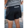 Burlebo Men's Running Shorts with Built-in Liner Black