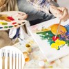 Set of 6 Artist Paint Brushes, Wooden Paint Brushes and