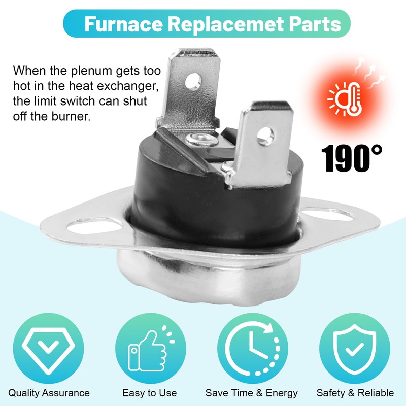 31091 High Temperature Limit Switch for RV Furnace Heater, 190℉
