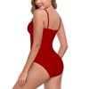 RELLECIGA Women's Molded Cups One Piece Swimsuits Ruched Tummy Control