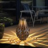 Garden Decoration Lantern Solar Lantern with Bamboo Mesh for Hanging