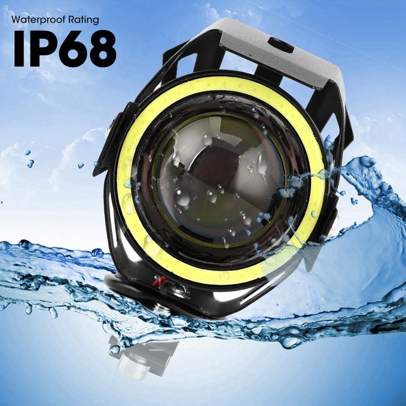 2PCS 12V 30W 3000lm U7 LED Angel Eyes Spotlight White