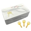 Brass Finish Key Blanks, KW1 Uncut Blank Keys, Pack of