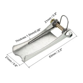 PATIKIL 2.5 Inch Replacement Hooks Latch, Metal Towing Receiver Hitch for Clevis Hook Trailer, Silver