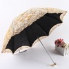 Honeystore Vintage Lace UV Sun Parasol Folding 3D Flower Embroidery