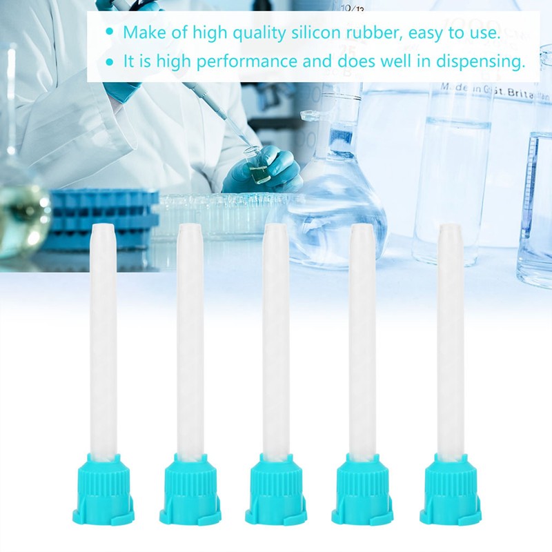 50PCS Disposable Dental Intraoral Mixing Tips Silicone Rubber Mix Propotion