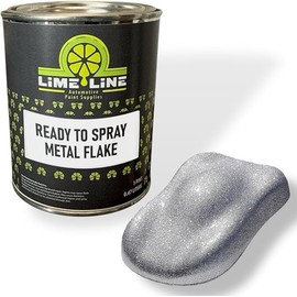 LiME LiNE Silver Metal Flake Basecoat - No Reducer Needed, Ready-to-Spray (1 Pint)