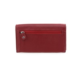 Le Alba Handmade Cow Milled Leather Wallet PASSPORT Wallet Unisex Wallet in Red Color