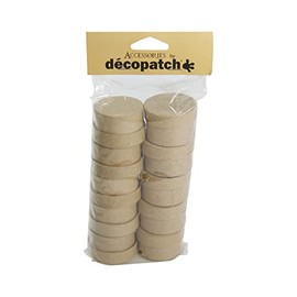 décopatch - Ref EV009O - Small Circular Boxes (Pack of 10) - Papier Maché Object to Decorate - 5 x 5 x 3cm - Decorate Papers & PaperPatch Glue, Glitter, Paints