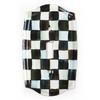 MACKENZIE-CHILDS Enamel Switch Plate, Light-Switch Cover, Single Toggle, Black-and-White Courtly