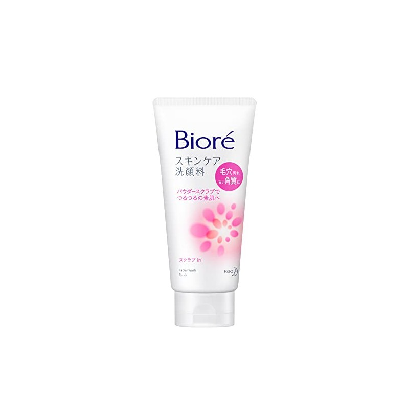 Biore Facial Washing Foam Scrub – 130g (Japan import)