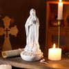 Wonderjune Our Lady of Lourdes Statue Figurine 8'' Bright Ivory