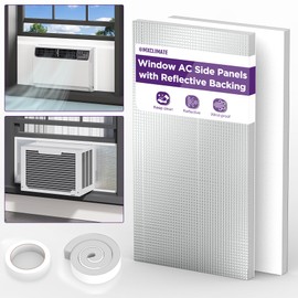 Mxclimate Window AC Insulated Foam Panels with Aluminum Foil Heat Reflection Back,Good Sealing Surround Insulation Side Panels Kit with Top Seal Strip,Heat Insulation,Reflect Light