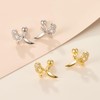 Cute Dagger Cartilage Tiny Stud Earrings for Women Men 925